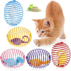 Jecery 25 Pcs Cat Spring Balls Toys Stretchable Rolling Balls Colorful Playful Coils Interactive Action Toy Caged Rats for Kitten Pet Supplies (Mouse and Bell,Colorful) - Image 9