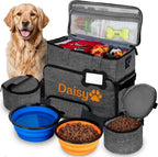Tidify dark grey customized dog travel bag front view