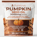 Puretrex Pumpkin Seed Oil 3000mg 180 Softgels front view bottle