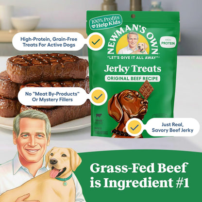 Newman's Own beef jerky dog treat texture close up