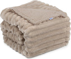 Waterproof Pet Blanket for Large Dogs & Cats - Reversible Calming Plush, Washable Furniture Cover for Couch, Bed, Car Seat, Blocks Leaks, Stains & Pet Fur (Cream, 50"x60") - Image 12
