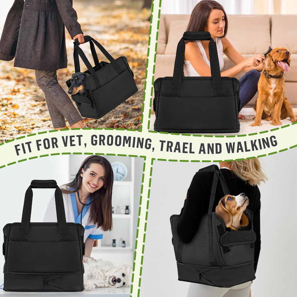 Likesing pet carrier bag showing open top design