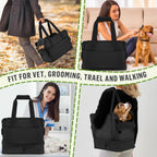 Likesing pet carrier bag showing open top design