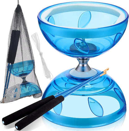 Simgoing Chinese Yoyo Diabolo Set blue front view