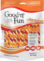 Good 'n' Fun Twists Long-Lasting Dog Treat, With Real Proteins, Beef Hide and Premium Chicken, Supports Dental Health, Mental Stimulation, 70 count - Image 13