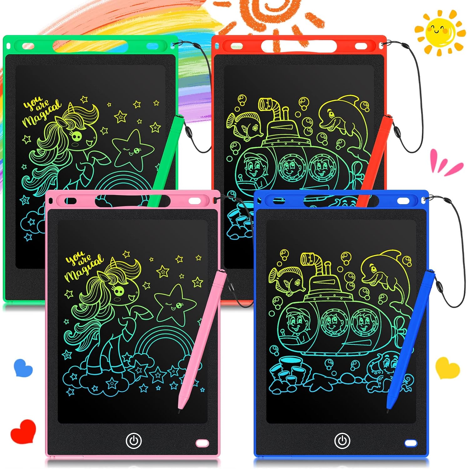 Zonon 8.5 inch LCD writing tablet front view for kids