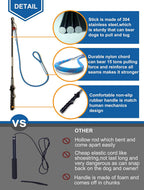 Two section collapsible stainless steel pole assembly for the Dewonch pet teaser