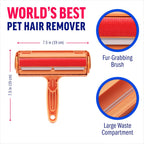 Ergonomic reusable lint remover roller for car seats
