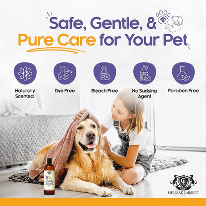 Top view of Gerrard Larriett natural aromatherapy pet wash cap