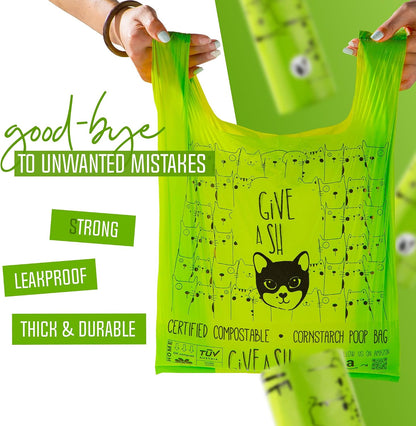 Durable 18 micron thickness compostable litter bags