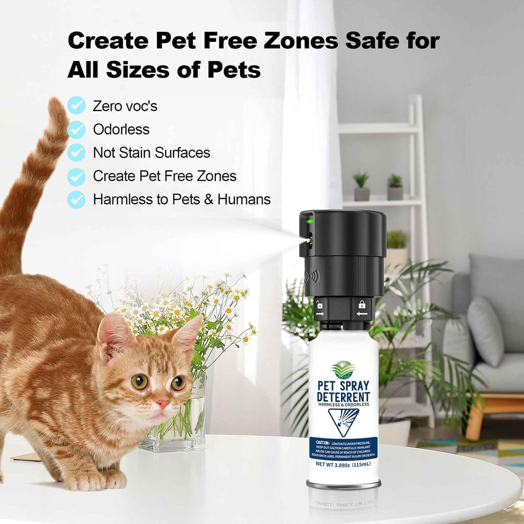 Diloqio pet deterrent device showing motion sensor and spray nozzle