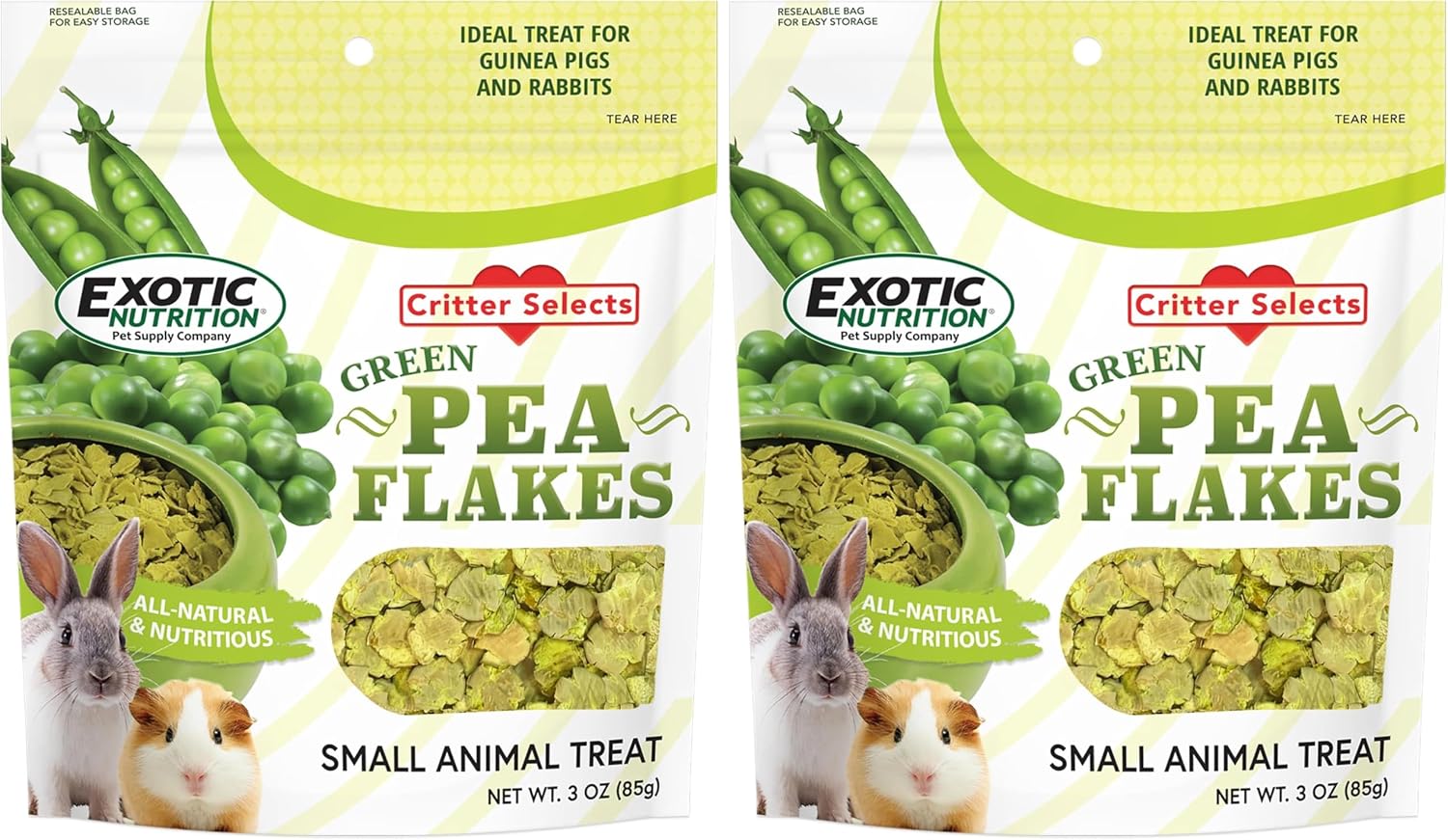 Exotic Nutrition Green Pea Flakes (1 lb.) - Healthy Natural Dried Vegetable Treat - for Rabbits, Guinea Pigs, Hamsters, Chinchillas & Other Small Pets - Image 10