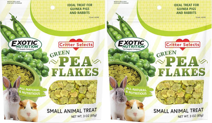 Exotic Nutrition Green Pea Flakes (1 lb.) - Healthy Natural Dried Vegetable Treat - for Rabbits, Guinea Pigs, Hamsters, Chinchillas & Other Small Pets - Image 10