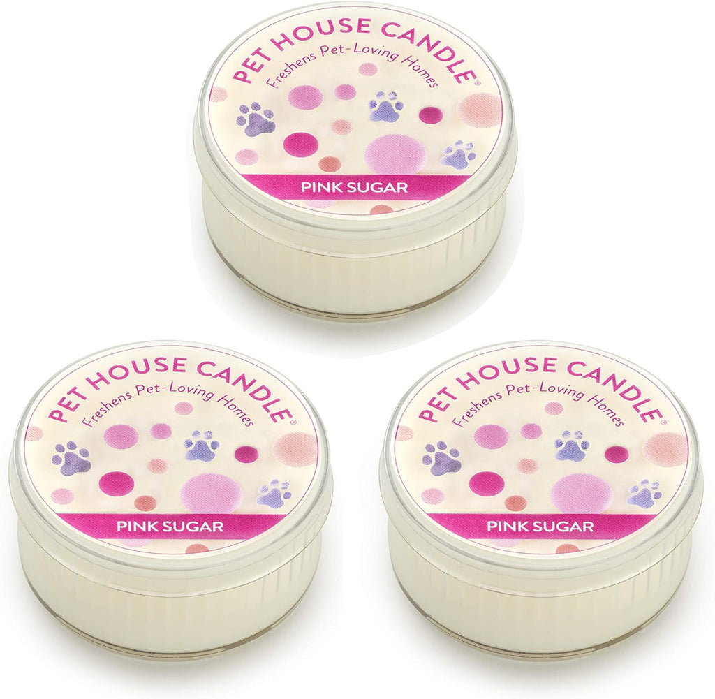 One Fur All mini candle lid and wax surface