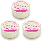 One Fur All mini candle lid and wax surface