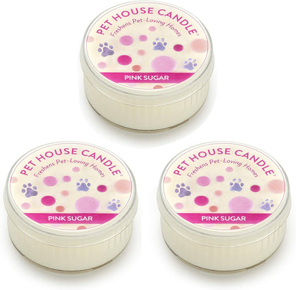 One Fur All mini candle lid and wax surface