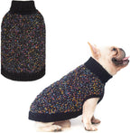 BEAUTYZOO Cable Knit Small Dog Sweater, Color Block with Fuzzy Thread Knitted Turtleneck Dog Knitwear with Dots in a Variety of Colors for Small Medium Dogs Fall Winter Dog Clothes, S Beige - Image 9
