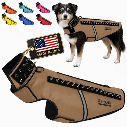 CoyoteVest SpikeVest Dog Harness | Stab-Resistant Protective Vest | Coyote Vest for Dogs | Defends Against Coyotes, Dogs, Birds of Prey | Reflective Safety, Made in USA (S-Neon Pink) - Image 14