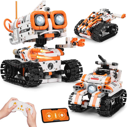 Kyanio 3 in 1 STEM robotics kit front view with robot model