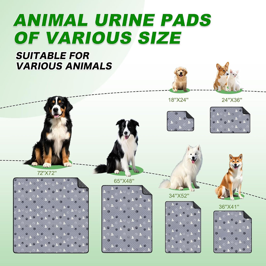Grey paw print pattern on WanpeeGoo pet pad