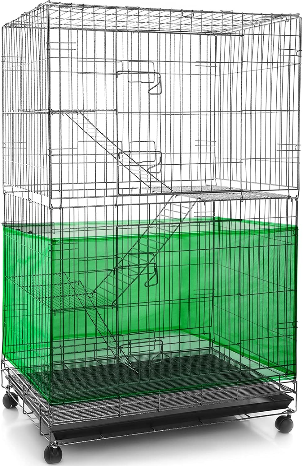 Shappy Large Bird Cage Seed Catcher,Bird Cage Cover Net Skirt Guard,Adjustable Soft Airy Mesh Net for Parrot Parakeet Macaw(118 x 15 Inch/ 300 x 37 cm,Black) - Image 10
