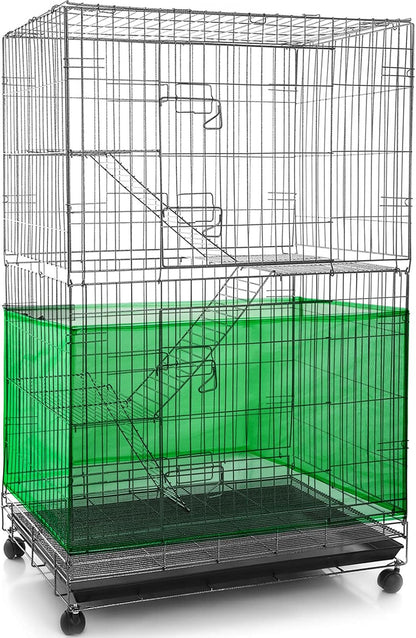 Shappy Large Bird Cage Seed Catcher,Bird Cage Cover Net Skirt Guard,Adjustable Soft Airy Mesh Net for Parrot Parakeet Macaw(118 x 15 Inch/ 300 x 37 cm,Black) - Image 10