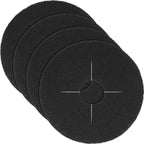 Useamie cat litter box replacement filters front view showcasing the four pack of black carbon pads.