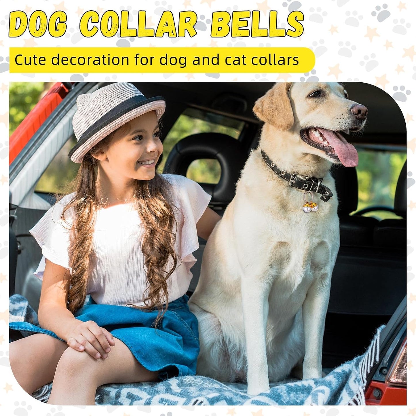 Silver and gold tone Landical brass bells for cats