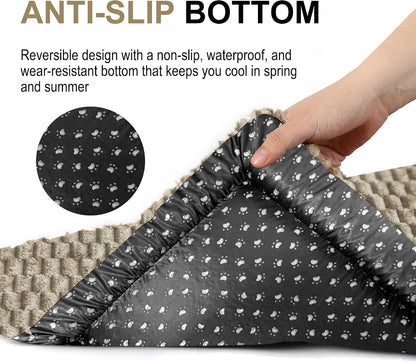 Folded portable dog mat for travel