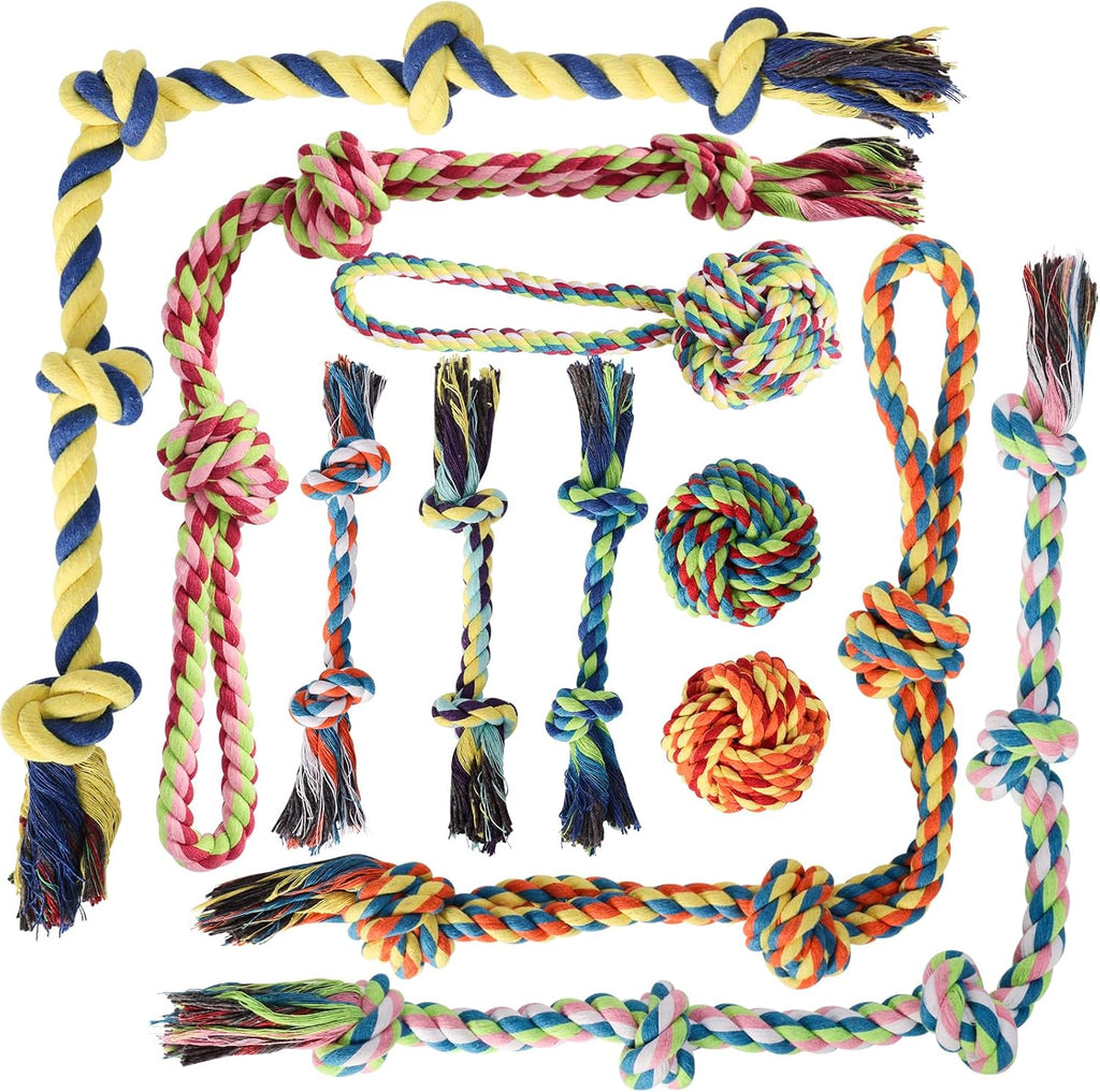 Aitmexcn Dog Rope Toys for Aggressive Chewers, 8 Pack Heavy Duty Natural Cotton Dog Chew Toys for Large & Medium Dogs, Tough Tug of War Dog Toys Teeth Cleaning,Boredom - Image 11