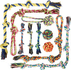 Aitmexcn Dog Rope Toys for Aggressive Chewers, 8 Pack Heavy Duty Natural Cotton Dog Chew Toys for Large & Medium Dogs, Tough Tug of War Dog Toys Teeth Cleaning,Boredom - Image 11
