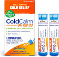 Boiron ColdCalm On The Go package front view showing homeopathic cold relief pellets