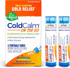 Boiron ColdCalm On The Go package front view showing homeopathic cold relief pellets