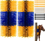 Stainless steel mounting hardware included with livestock brush kit