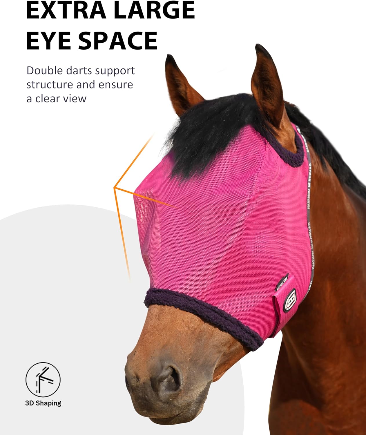 Harrison Howard horse mask mesh material detail