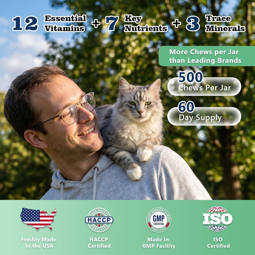 PLBKCTS chicken flavored crunchy cat supplement treats for multi cat households