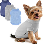 Baobicute 3 pack waffle knit dog shirts front view