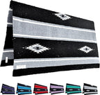 Majestic Ally 36"x 34" Navajo Design Acrylic Saddle Blanket -2.4 lbs (Turquoise Green and Black) - Image 11