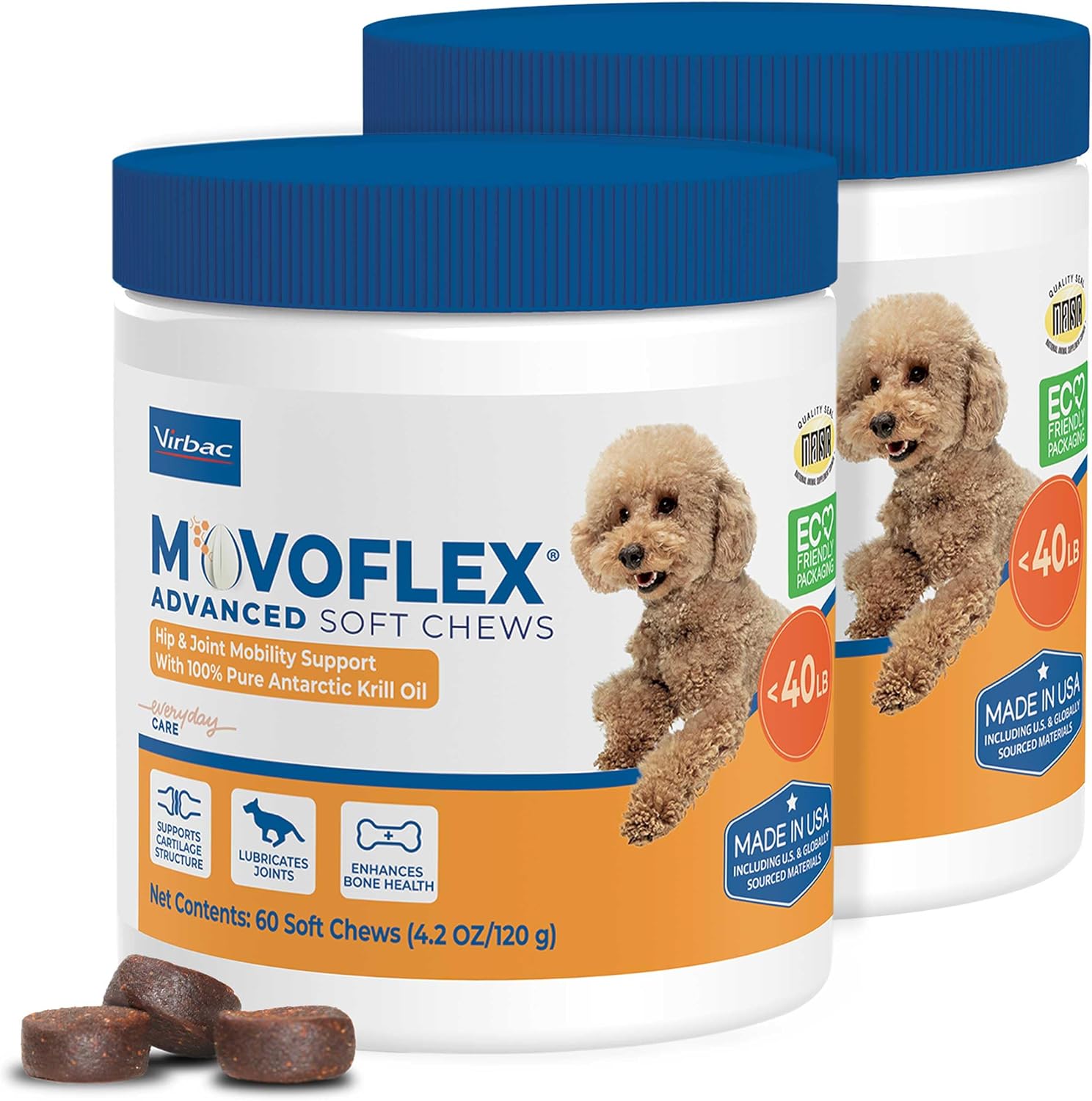 MOVOFLEX Advanced Soft Chews Hip and Joint Support Supplement for Medium Dogs - 60 Count by Virbac - Image 9