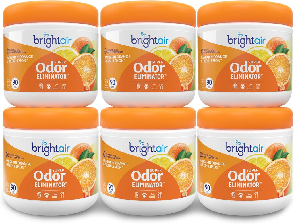Bright Air 14 oz. Super Odor Eliminator, for Medium-Size Spaces, Cool Citrus Scent, Case of 6, Air Freshener, Natural Essential Oils, Lasts Up to 90 Days Each - Image 15