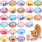 Jecery cat spring balls front view interactive pet toys.