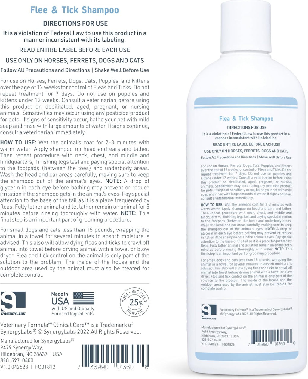 Complete bottle packaging of veterinary formula pet treatment