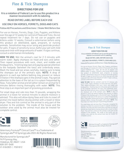 Veterinary Formula Clinical Care Flea and Tick shampoo 473 milliliters