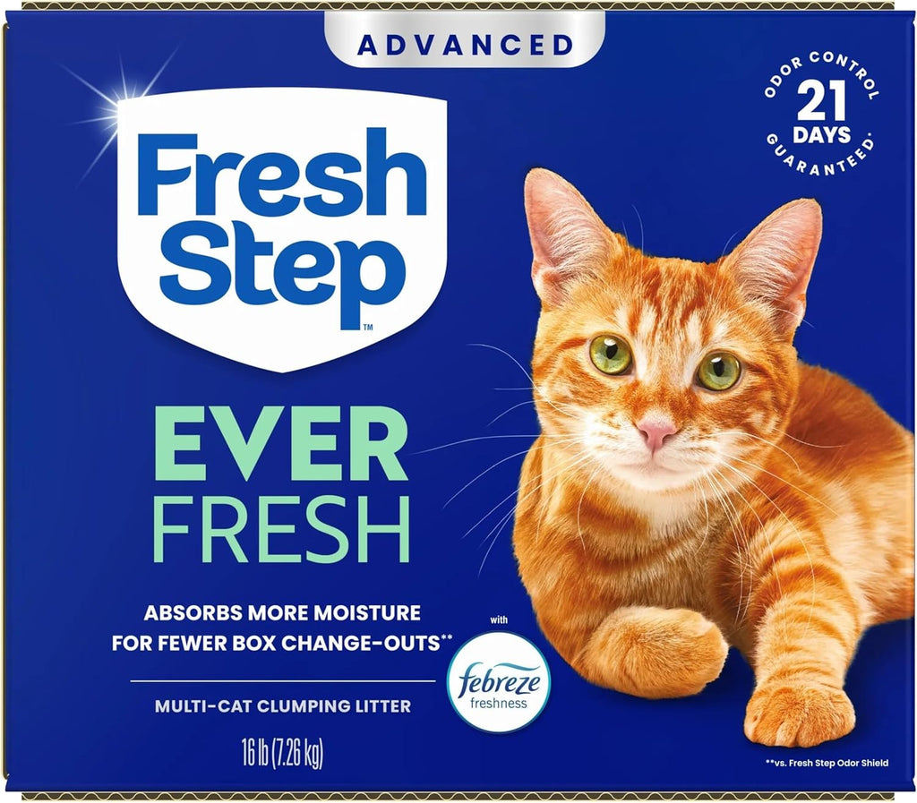 Fresh Step Advanced Ever Fresh Multi Cat Clumping Litter with Febreze Freshness, Ammonia Block Technology, Ultra Absorbent, 16 lb. Box, Pack of 2 - Image 14