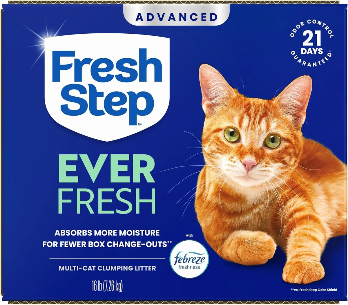 Fresh Step Advanced Ever Fresh Multi Cat Clumping Litter with Febreze Freshness, Ammonia Block Technology, Ultra Absorbent, 16 lb. Box, Pack of 2 - Image 14