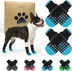 SCENEREAL Anti Slip Dog Socks to Prevent Licking Paws, Dog Booties & Paw Protectors for Hot Pavement Hardwood Floors, Traction Control for Small Medium Large Senior Dogs, Pink M - Image 12