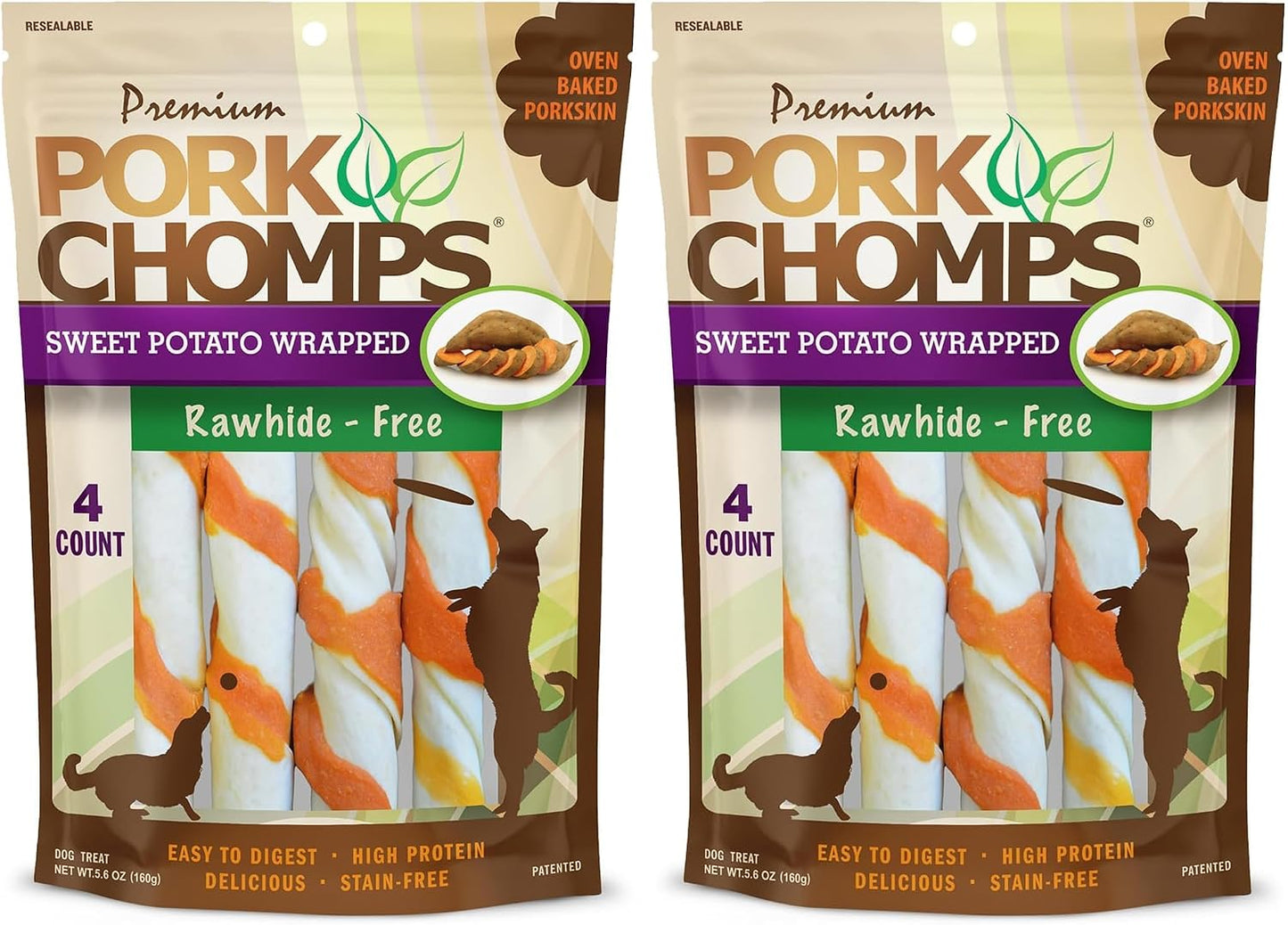 Pork Chomps Roasted Pork Skin Dog Chews, 6 Inch Twists, 15 Count - Long-Lasting Treats for Dogs - High Protein, Rawhide-Free, Low Fat, Healthy & Delicious Chews - Image 13