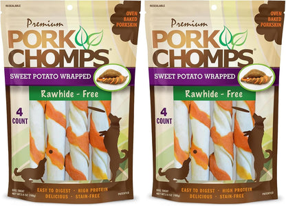 Pork Chomps Roasted Pork Skin Dog Chews, 6 Inch Twists, 15 Count - Long-Lasting Treats for Dogs - High Protein, Rawhide-Free, Low Fat, Healthy & Delicious Chews - Image 13