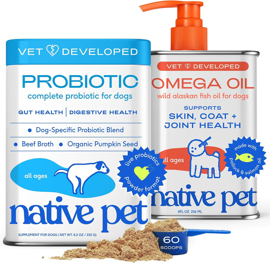 Native Pet Probiotics for Dogs - Dog Probiotic Powder for Gut & Digestive Health, Vet-Formulated 6B CFUs Dog-Specific Probiotic Strains, Supports Stool Quality & Diet Transitions - 60 Scoops - Image 11