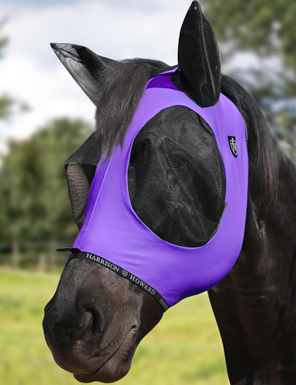 Harrison Howard Horse Fly Mask with Forelock Opening Stretch Breathable and Comfortable for Horses UV -Protection Turquoise Green M - Image 13